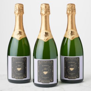 Tarot Esoteric Fortune Lilac Sparkling Wine Label