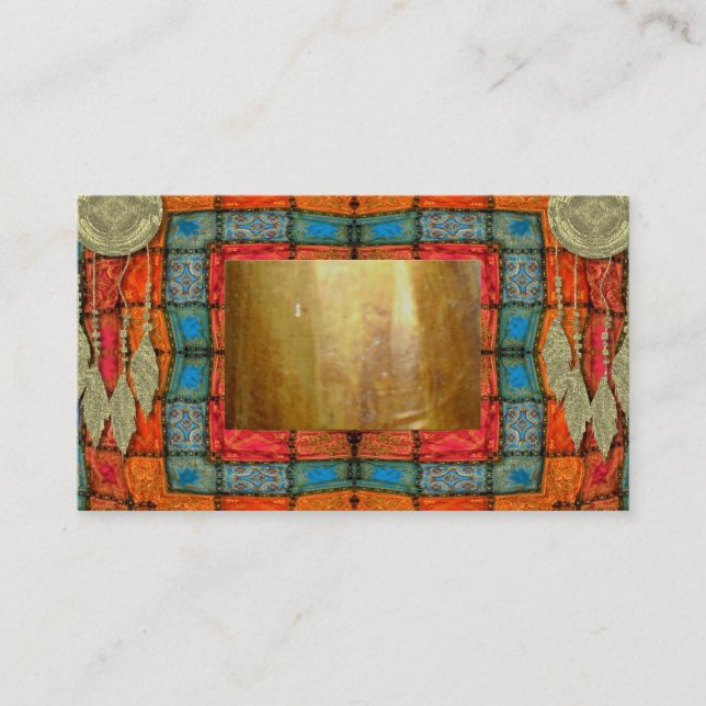 Tarot Feather Gypsy Psychic Astrology Business Card (Front)