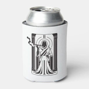 Tarot High Priestess Weed Smoking  Can Cooler