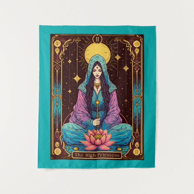 Tarot Illustration, the High Priestess Tapestry (Front)