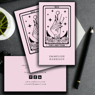 Tarot Lash Specialist Pink Business Card