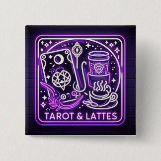 Tarot & Lattes (Pin) 15 Cm Square Badge