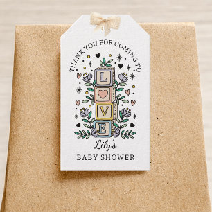 Tarot Love Baby Shower Thank You Favor Gift Tags