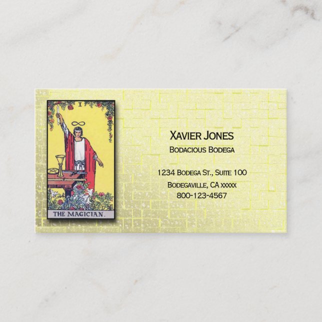 Tarot Magician personalised business card (Front)
