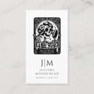 Tarot Makeup Artist Skeleton Business Card