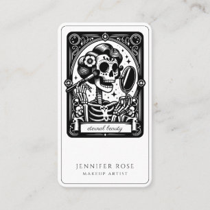 Tarot Makeup Artist Skeleton Business Card