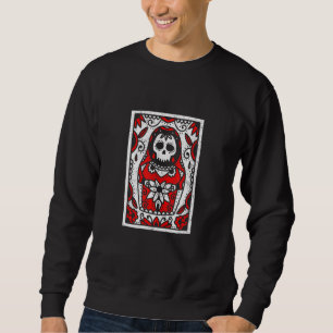 Tarot Matroshka Doll Gothic Satanic Baphomet Death Sweatshirt