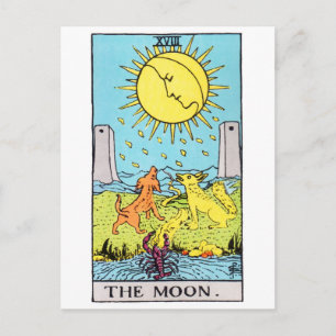 tarot-moon postcard