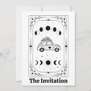 Tarot Mystic Fortune Astrological Zodiac Celestial Invitation