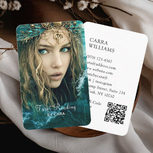 Tarot, Mystic Woman QR Code Business Card
