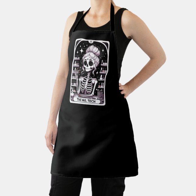 Tarot Nail Technician Black  Apron (Insitu)