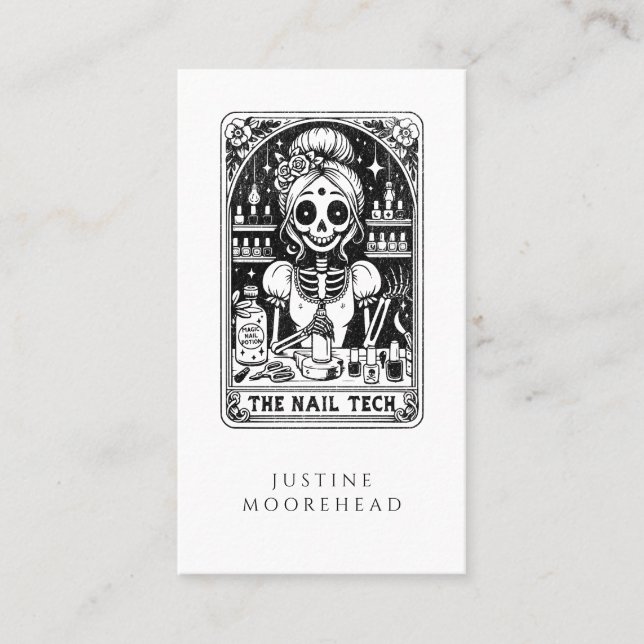 Tarot Nail Technician Business Card (Front)