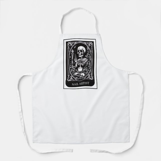 Tarot Nail Technician Custom Business Card Design Apron (Front)