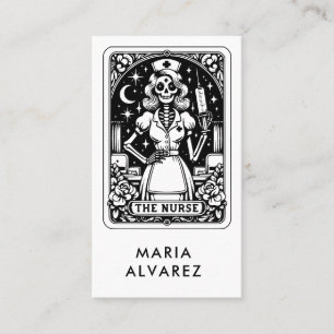 Tarot Nurse Black  Business Card
