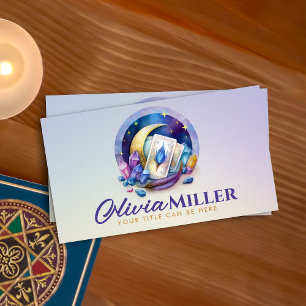 Tarot / Oracle cards with moon and Crystals