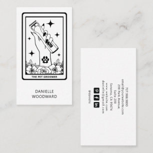 Tarot Pet Groomer Business Card