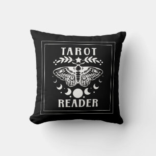 Tarot Reader Moon Phase Galaxy Stars Throw Pillow