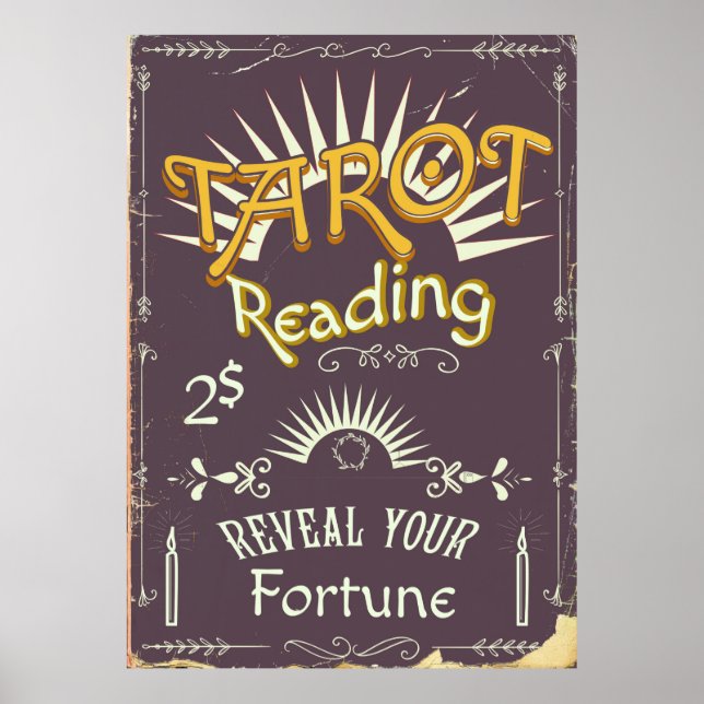 Tarot Reader vintage print (Front)