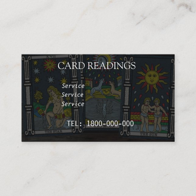 TAROT READING EDITABLE CARD (Front)