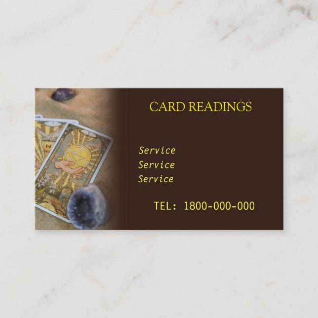 TAROT READING EDITABLE CARD (Front)