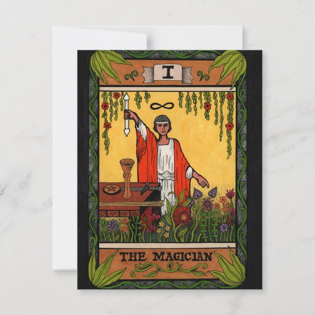 Tarot Series- The Magician Holiday Card (Front)