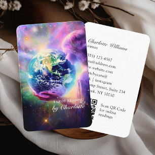 Tarot, Universe-Woman QR Code Business Card