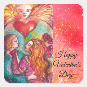 TAROTS OF LOST SHADOWS,LOVERS Valentine's Day Square Sticker