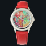 TAROTS OF LOST THE SHADOWS,LOVERS Valentine's Day Watch<br><div class="desc">The Major Arcana Lovers.Mysterious allegorical contemporary painting .Colourful watercolor painting with gold sparkles by Bulgan Lumini (c)</div>