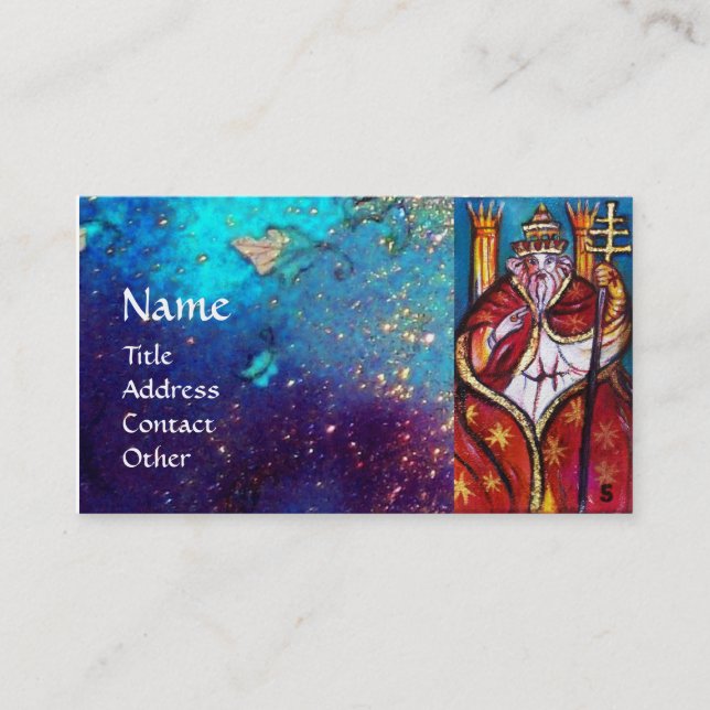 TAROTS OF THE LOST SHADOWS /POPE ,HIEROPHANT BUSINESS CARD (Front)
