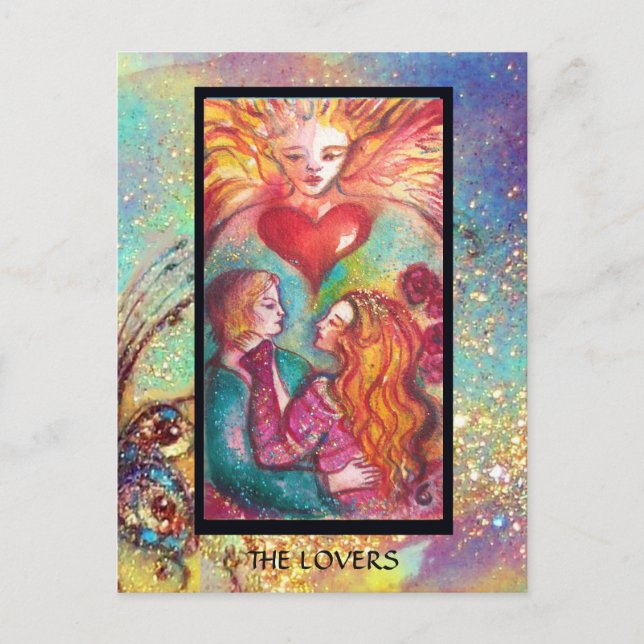 TAROTS OF THE LOST SHADOWS /THE LOVERS POSTCARD (Front)
