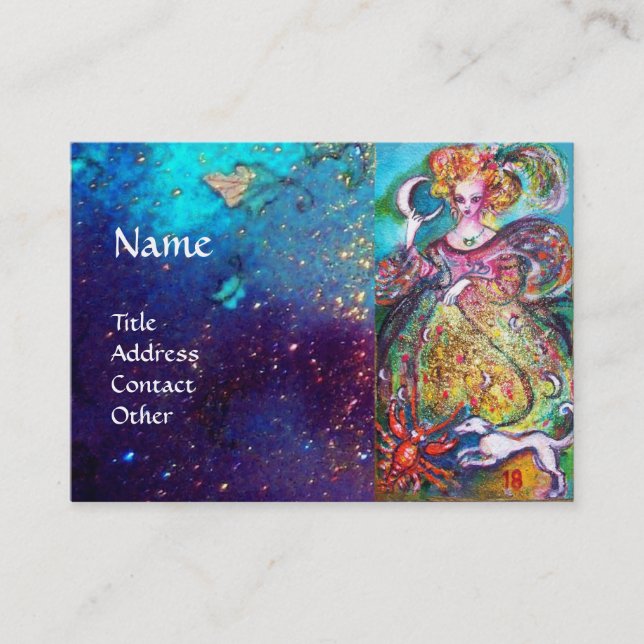 TAROTS OF THE LOST SHADOWS / THE MOON LADY BUSINESS CARD (Front)