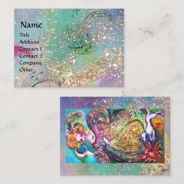 TAROTS OF THE LOST SHADOWS / THE MOON LADY BUSINESS CARD (Front/Back)