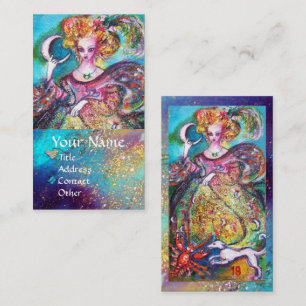 TAROTS OF THE LOST SHADOWS / THE MOON LADY IN BLUE BUSINESS CARD