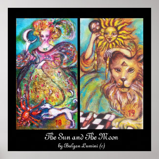 TAROTS OF THE LOST SHADOWS / THE SUN AND THE MOON POSTER