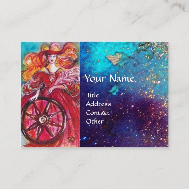 TAROTS OF THE LOST SHADOWS / THE WHEEL OF FORTUNE BUSINESS CARD (Front)