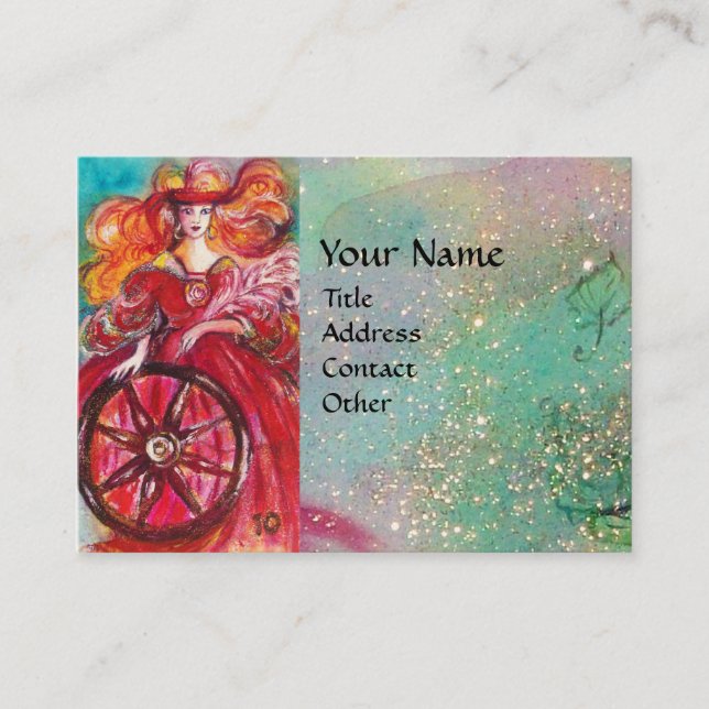 TAROTS OF THE LOST SHADOWS / THE WHEEL OF FORTUNE BUSINESS CARD (Front)