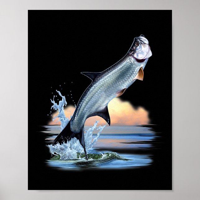 Tarpon Fish Fresh Water Wildlife Hunting Fishing A Poster (Front)