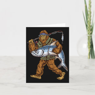 Tarpon Fishing Bigfoot Fishermen  Card