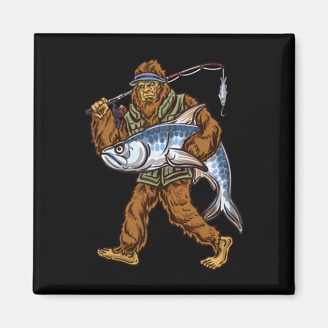 Tarpon Fishing Bigfoot Fishermen  Magnet (Front)