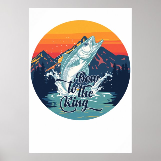 Tarpon Fly Fishing Bow To The King Gift Poster (Front)