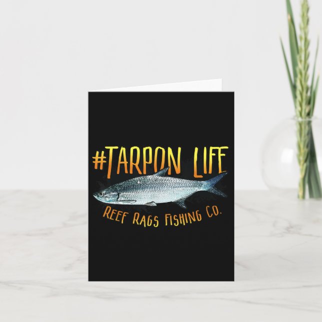 Tarpon Life Deep Sea Saltwater Fishing  Card (Front)