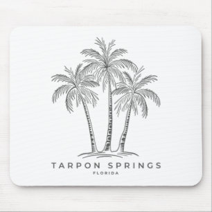 Tarpon Springs Florida Fl Beach Vacation Palm Tree Mouse Pad