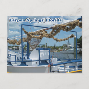 Tarpon Springs Sponge Boat Postcard