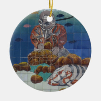 Tarpon Springs Sponge Diver Mural Ornament