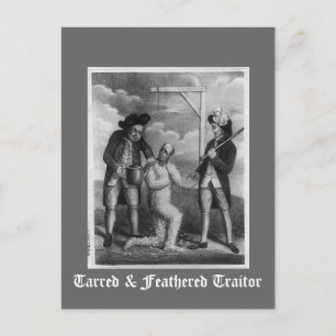 Tarred & Feathered Traitor Postcard