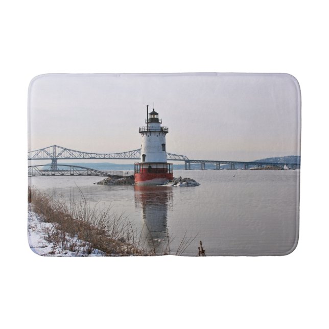 Tarrytown Lighthouse, New York Bath Mat (Front)