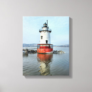 Tarrytown Lighthouse New York Wrapped Canvas Print