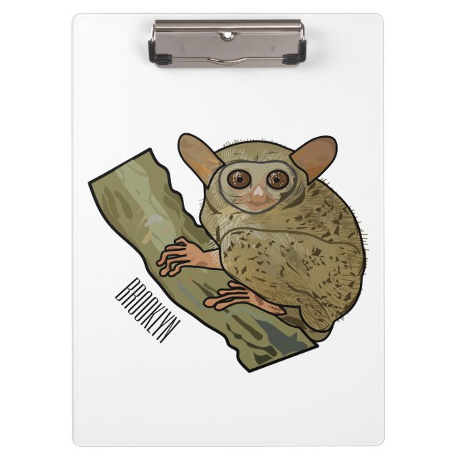 Tarsier cartoon illustration clipboard (Front)