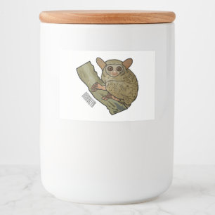 Tarsier cartoon illustration food label