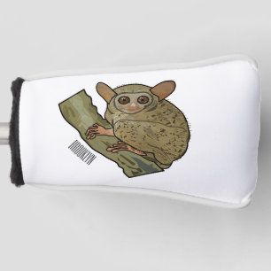 Tarsier cartoon illustration golf head cover